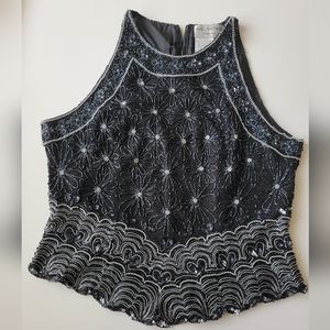 Papell Boutique Woman black evening Bustier top